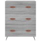 vidaXL Ντουλάπι Γκρι Sonoma 69,5 x 34 x 180 εκ. Επεξεργασμένο Ξύλο