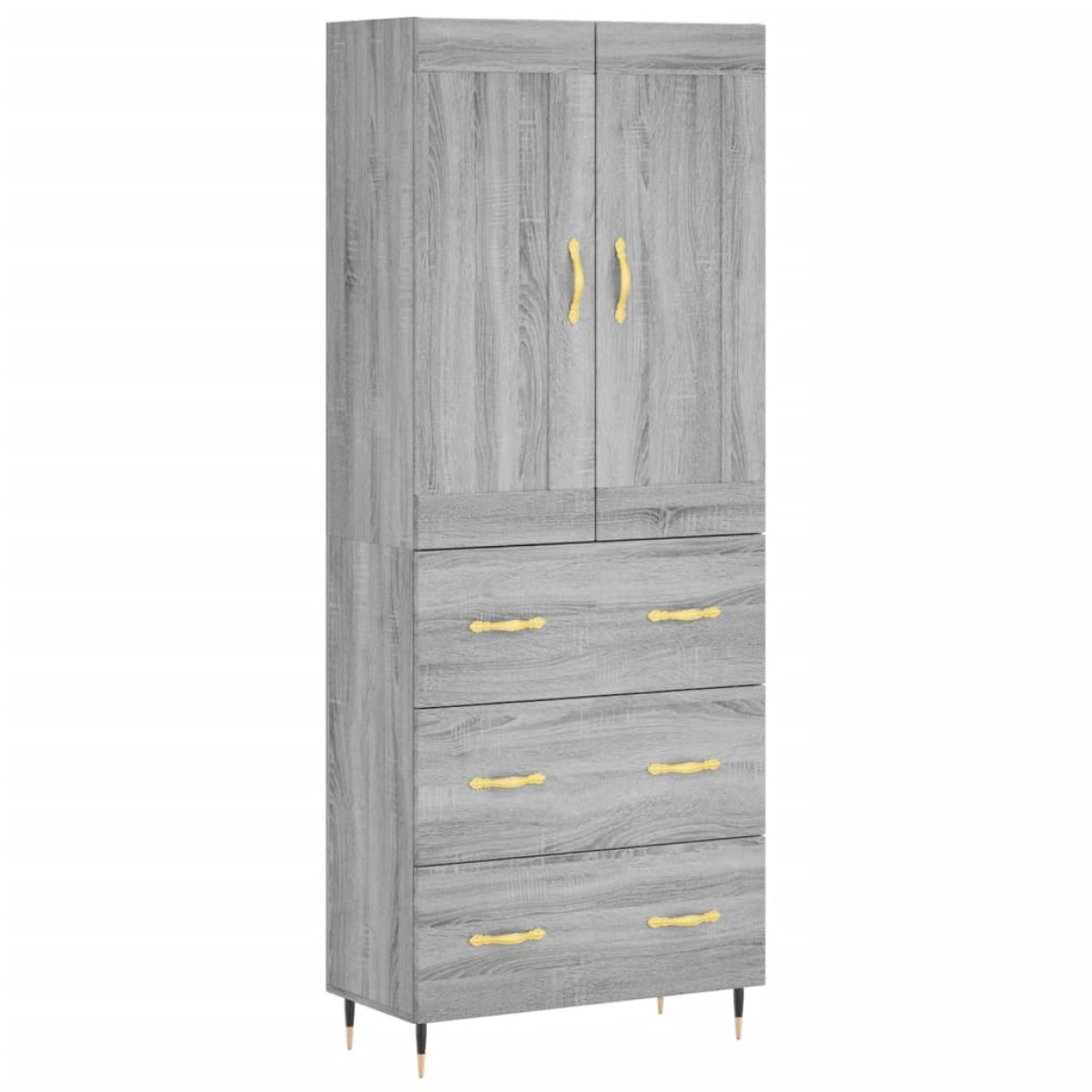 vidaXL Ντουλάπι Γκρι Sonoma 69,5 x 34 x 180 εκ. Επεξεργασμένο Ξύλο