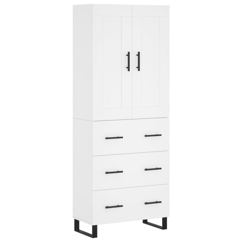 vidaXL Ντουλάπι Λευκό 69,5x34x180 εκ. από Επεξεργασμένο Ξύλο