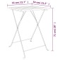 vidaXL Τραπέζι Bistro Πτυσσόμ. 55x54x71 εκ. Μασίφ Ξύλο Teak & Ατσάλι