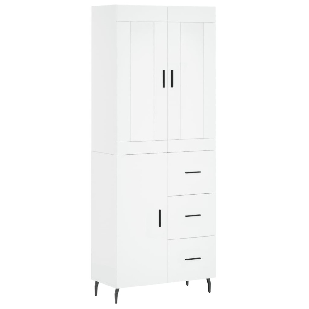 vidaXL Ντουλάπι Λευκό 69,5x34x180 εκ. από Επεξεργασμένο Ξύλο