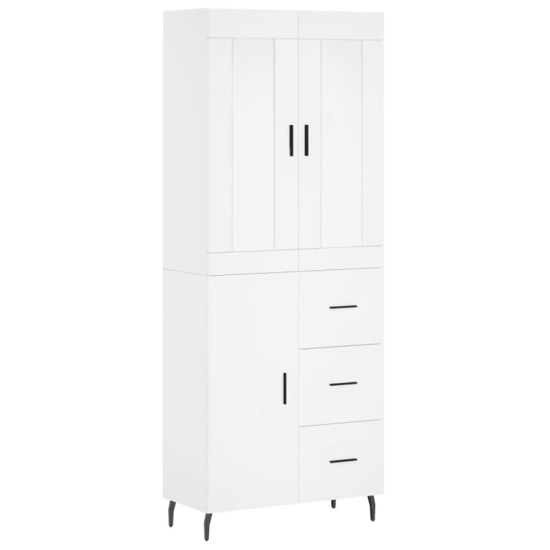 vidaXL Ντουλάπι Λευκό 69,5x34x180 εκ. από Επεξεργασμένο Ξύλο