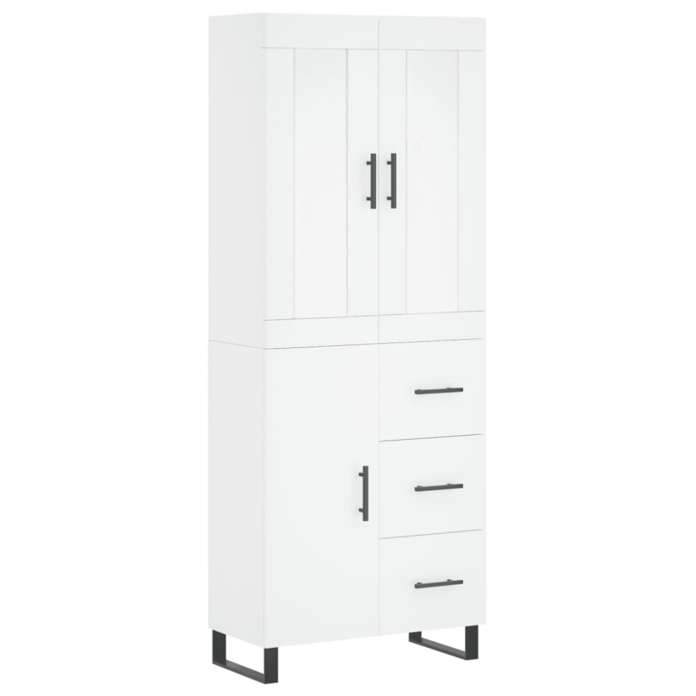 vidaXL Ντουλάπι Λευκό 69,5x34x180 εκ. από Επεξεργασμένο Ξύλο