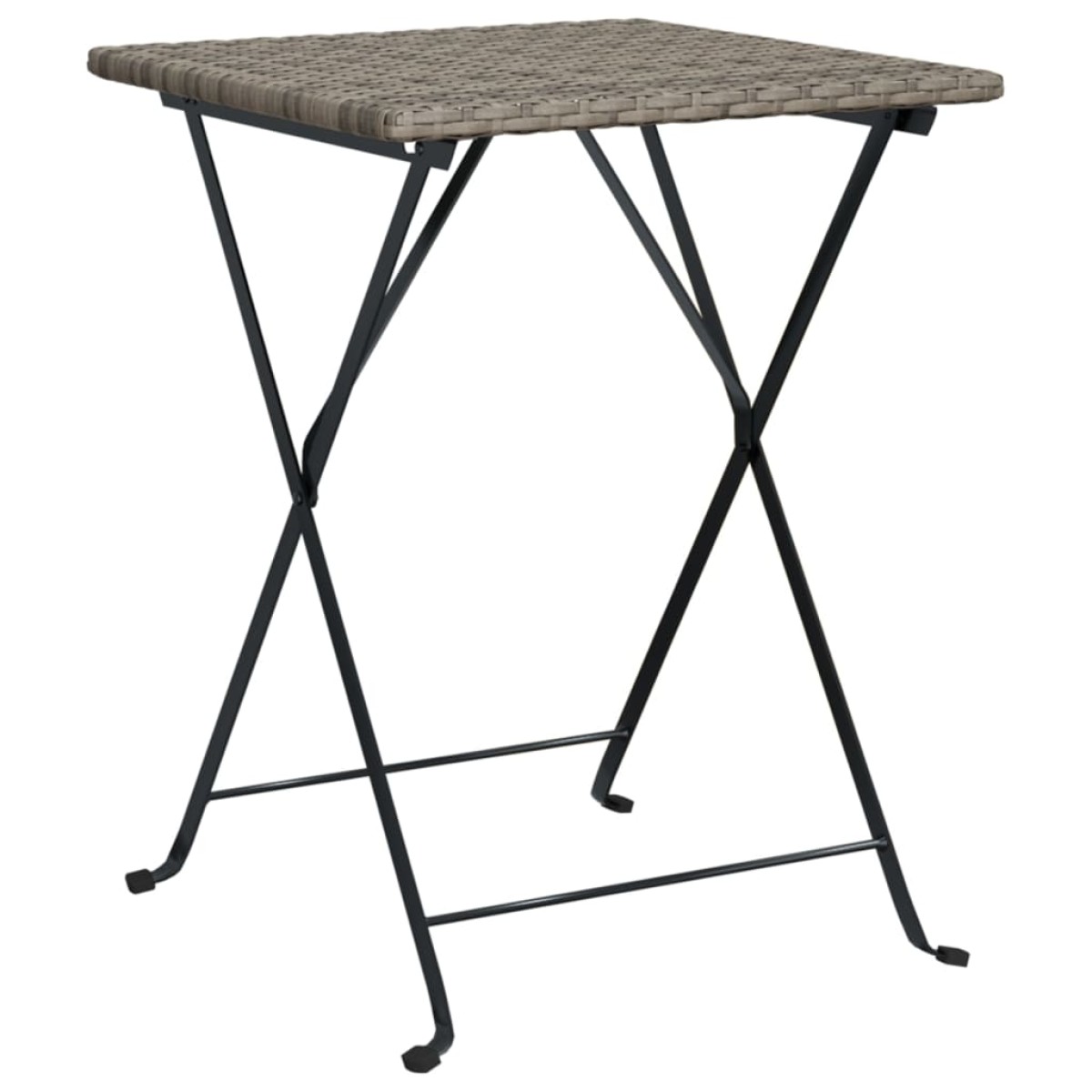 vidaXL Τραπέζι Bistro Πτυσσόμενο Γκρι 55x54x71 εκ. από Συνθετικό Ρατάν