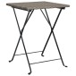 vidaXL Τραπέζι Bistro Πτυσσόμενο Γκρι 55x54x71 εκ. από Συνθετικό Ρατάν
