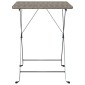 vidaXL Τραπέζι Bistro Πτυσσόμενο Γκρι 55x54x71 εκ. από Συνθετικό Ρατάν