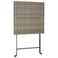vidaXL Τραπέζι Bistro Πτυσσόμενο Γκρι 55x54x71 εκ. από Συνθετικό Ρατάν