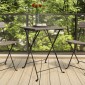 vidaXL Τραπέζι Bistro Πτυσσόμενο Γκρι 55x54x71 εκ. από Συνθετικό Ρατάν