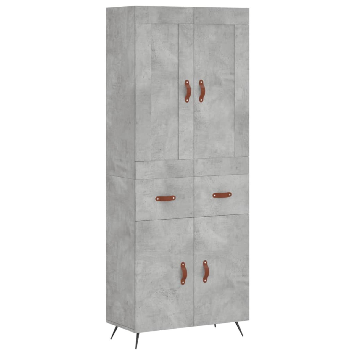 vidaXL Ντουλάπι Γκρι Σκυροδέματος 69,5x34x180 εκ. Επεξεργασμένο Ξύλο