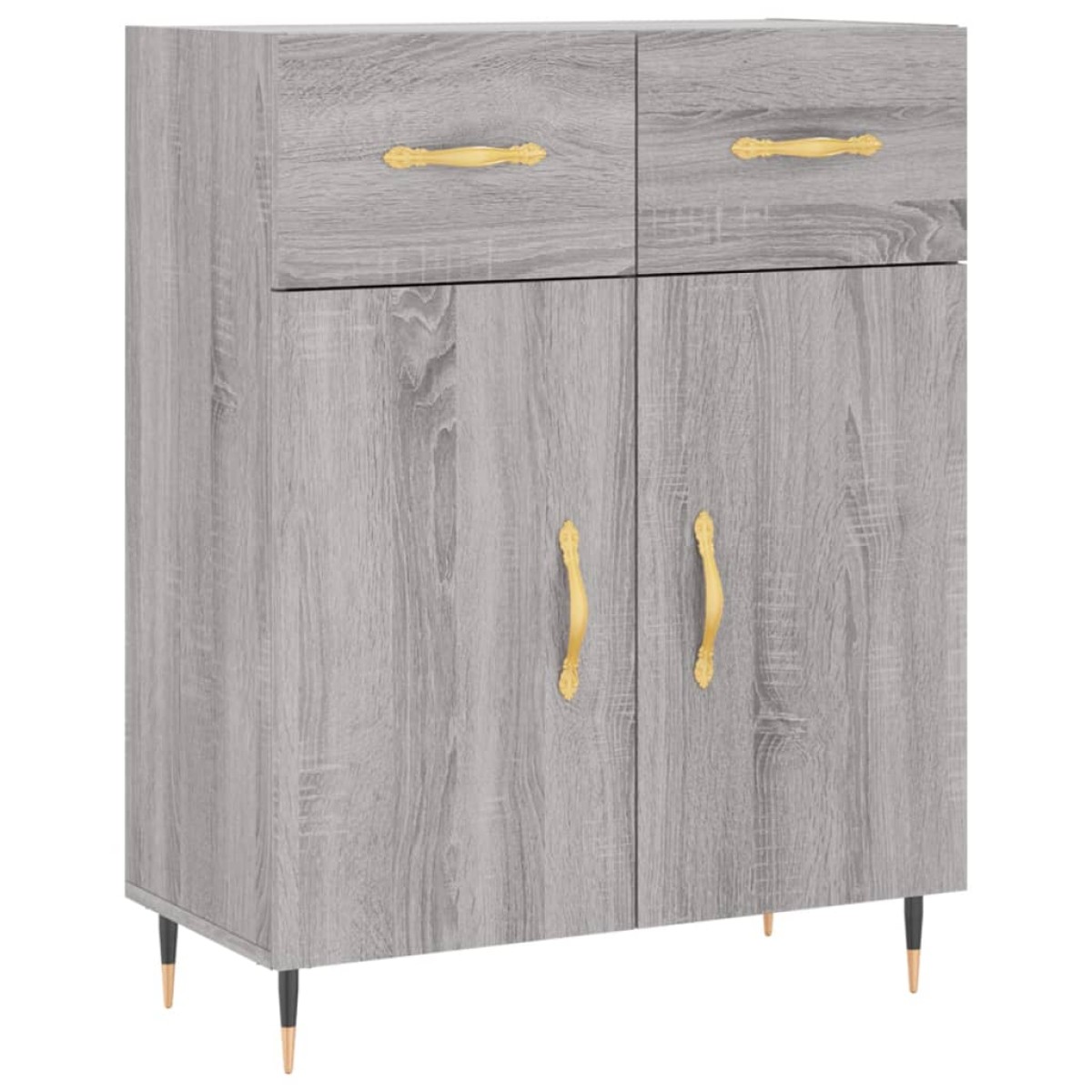 vidaXL Ντουλάπι Γκρι Sonoma 69,5 x 34 x 180 εκ. Επεξεργασμένο Ξύλο