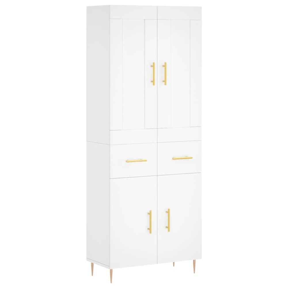 vidaXL Ντουλάπι Λευκό 69,5x34x180 εκ. από Επεξεργασμένο Ξύλο