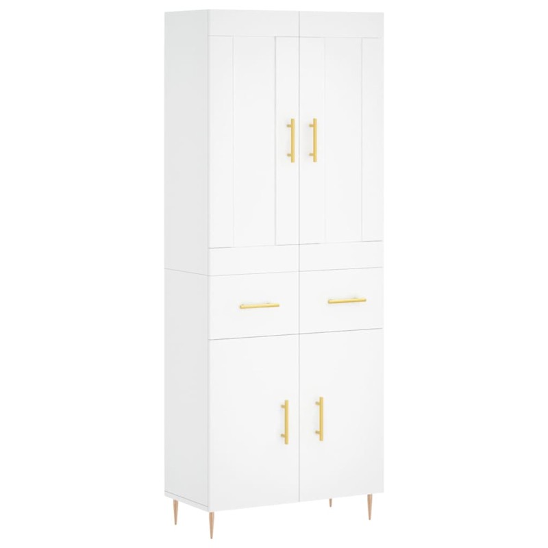 vidaXL Ντουλάπι Λευκό 69,5x34x180 εκ. από Επεξεργασμένο Ξύλο
