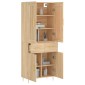 vidaXL Ντουλάπι Sonoma δρυς 69,5 x 34 x 180 εκ. από Επεξεργασμένο Ξύλο