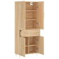 vidaXL Ντουλάπι Sonoma δρυς 69,5 x 34 x 180 εκ. από Επεξεργασμένο Ξύλο