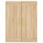 vidaXL Ντουλάπι Sonoma δρυς 69,5 x 34 x 180 εκ. από Επεξεργασμένο Ξύλο