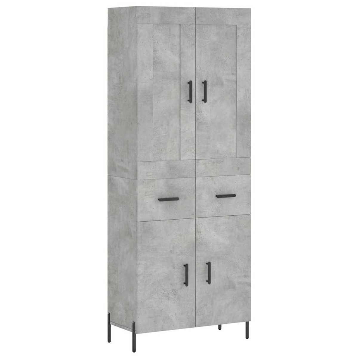 vidaXL Ντουλάπι Γκρι Σκυροδέματος 69,5x34x180 εκ. Επεξεργασμένο Ξύλο