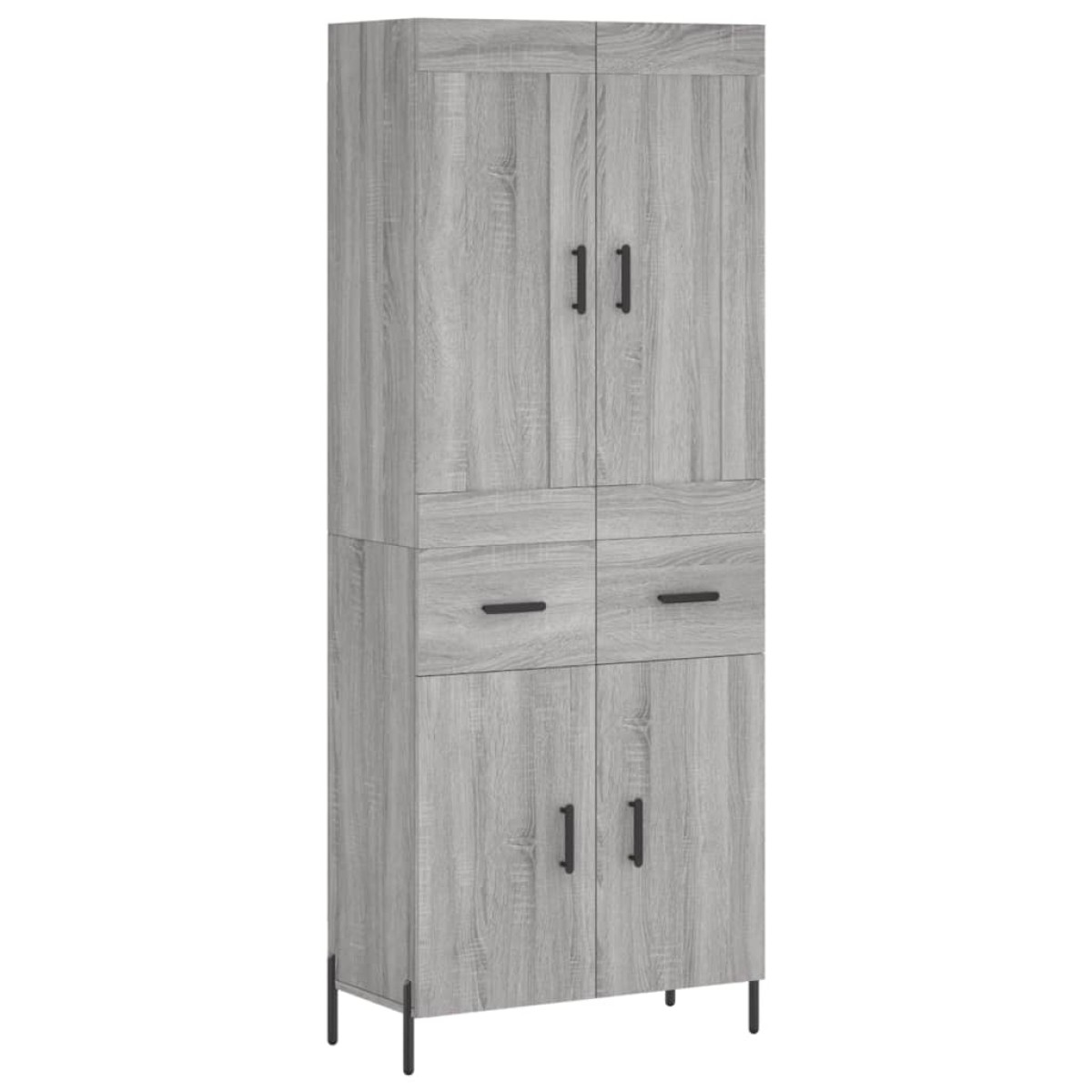 vidaXL Ντουλάπι Γκρι Sonoma 69,5 x 34 x 180 εκ. Επεξεργασμένο Ξύλο