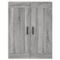 vidaXL Ντουλάπι Γκρι Sonoma 69,5 x 34 x 180 εκ. Επεξεργασμένο Ξύλο