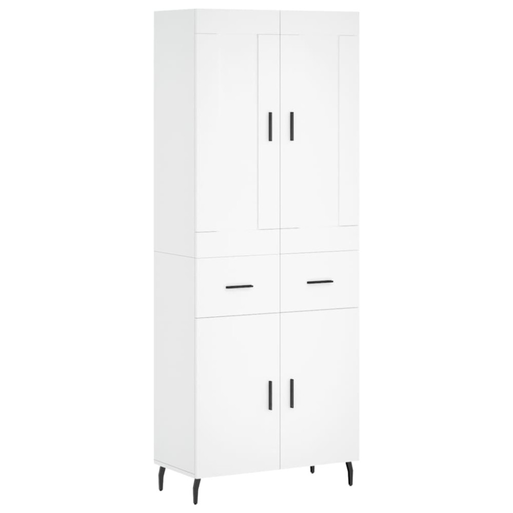 vidaXL Ντουλάπι Λευκό 69,5x34x180 εκ. από Επεξεργασμένο Ξύλο