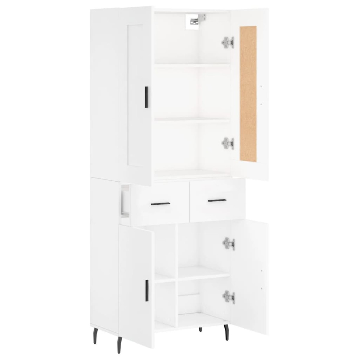 vidaXL Ντουλάπι Λευκό 69,5x34x180 εκ. από Επεξεργασμένο Ξύλο