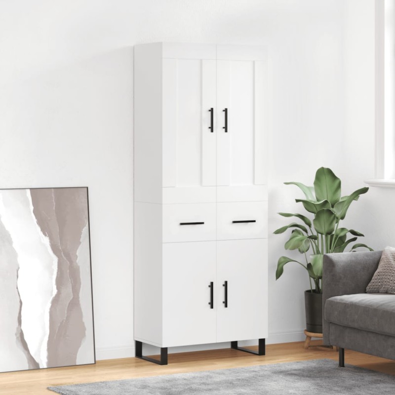 vidaXL Ντουλάπι Λευκό 69,5x34x180 εκ. από Επεξεργασμένο Ξύλο