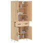 vidaXL Ντουλάπι Sonoma δρυς 69,5 x 34 x 180 εκ. από Επεξεργασμένο Ξύλο
