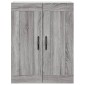 vidaXL Ντουλάπι Γκρι Sonoma 69,5 x 34 x 180 εκ. Επεξεργασμένο Ξύλο