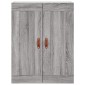 vidaXL Ντουλάπι Γκρι Sonoma 69,5 x 34 x 180 εκ. Επεξεργασμένο Ξύλο
