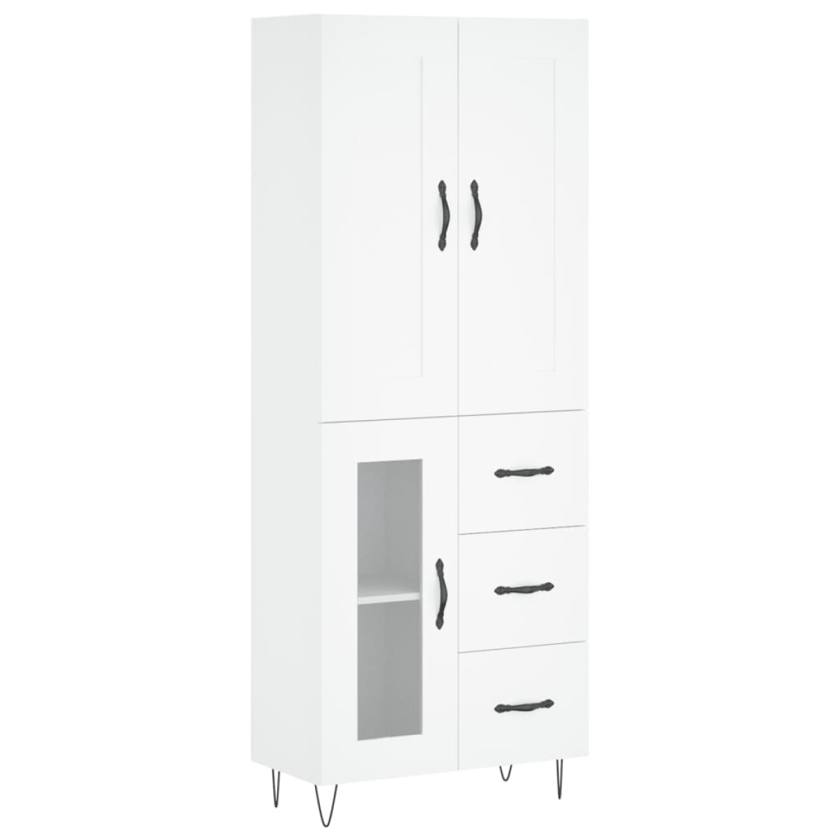 vidaXL Ντουλάπι Λευκό 69,5x34x180 εκ. από Επεξεργασμένο Ξύλο