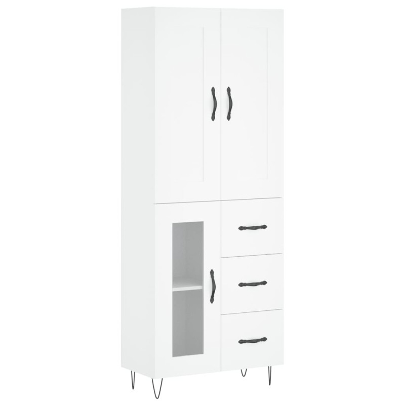 vidaXL Ντουλάπι Λευκό 69,5x34x180 εκ. από Επεξεργασμένο Ξύλο