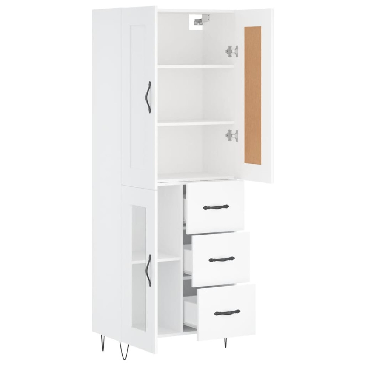 vidaXL Ντουλάπι Λευκό 69,5x34x180 εκ. από Επεξεργασμένο Ξύλο