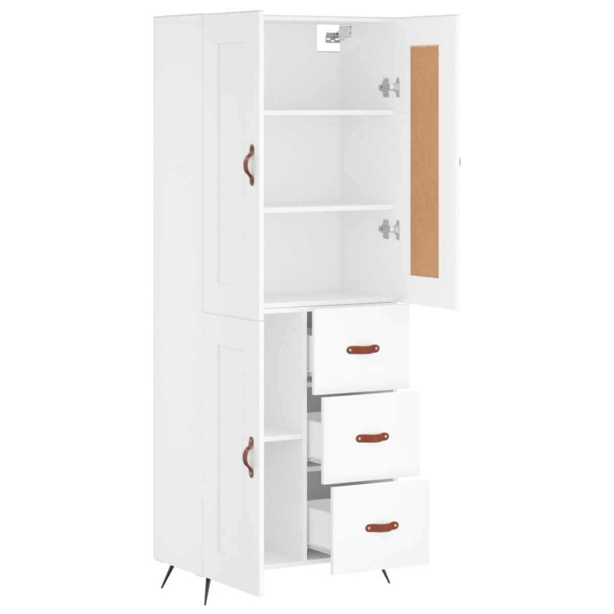 vidaXL Ντουλάπι Λευκό 69,5x34x180 εκ. από Επεξεργασμένο Ξύλο