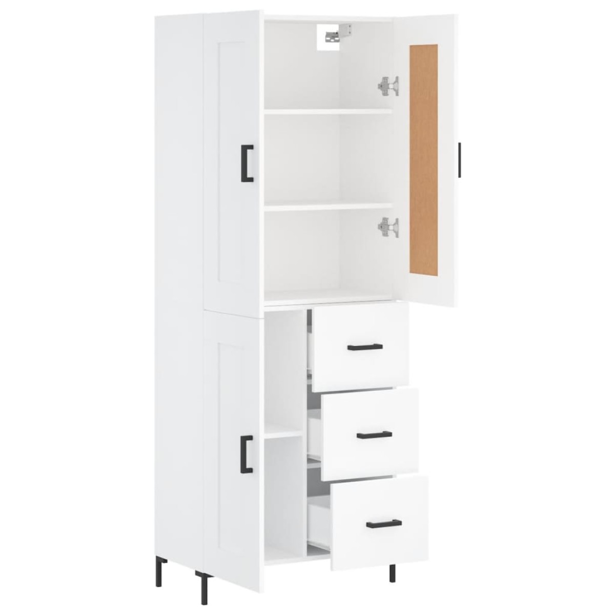 vidaXL Ντουλάπι Λευκό 69,5x34x180 εκ. από Επεξεργασμένο Ξύλο