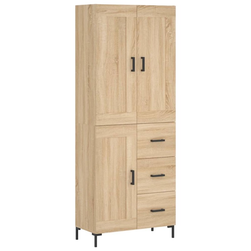 vidaXL Ντουλάπι Sonoma δρυς 69,5 x 34 x 180 εκ. από Επεξεργασμένο Ξύλο