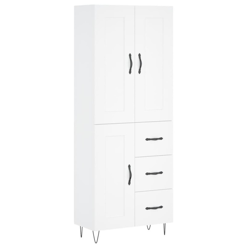 vidaXL Ντουλάπι Λευκό 69,5x34x180 εκ. από Επεξεργασμένο Ξύλο