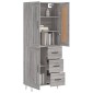 vidaXL Ντουλάπι Γκρι Sonoma 69,5 x 34 x 180 εκ. Επεξεργασμένο Ξύλο