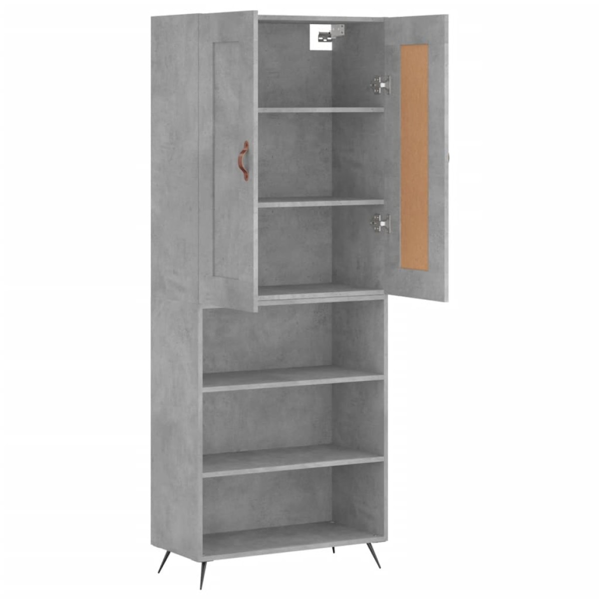 vidaXL Ντουλάπι Γκρι Σκυροδέματος 69,5x34x180 εκ. Επεξεργασμένο Ξύλο