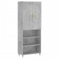 vidaXL Ντουλάπι Γκρι Σκυροδέματος 69,5x34x180 εκ. Επεξεργασμένο Ξύλο