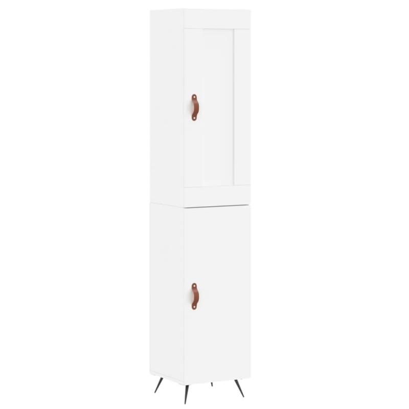 vidaXL Ντουλάπι Λευκό 34,5 x 34 x 180 εκ. από Επεξεργασμένο Ξύλο