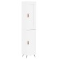 vidaXL Ντουλάπι Λευκός 34,5 x 34 x 180 εκ. από Επεξεργασμένο Ξύλο