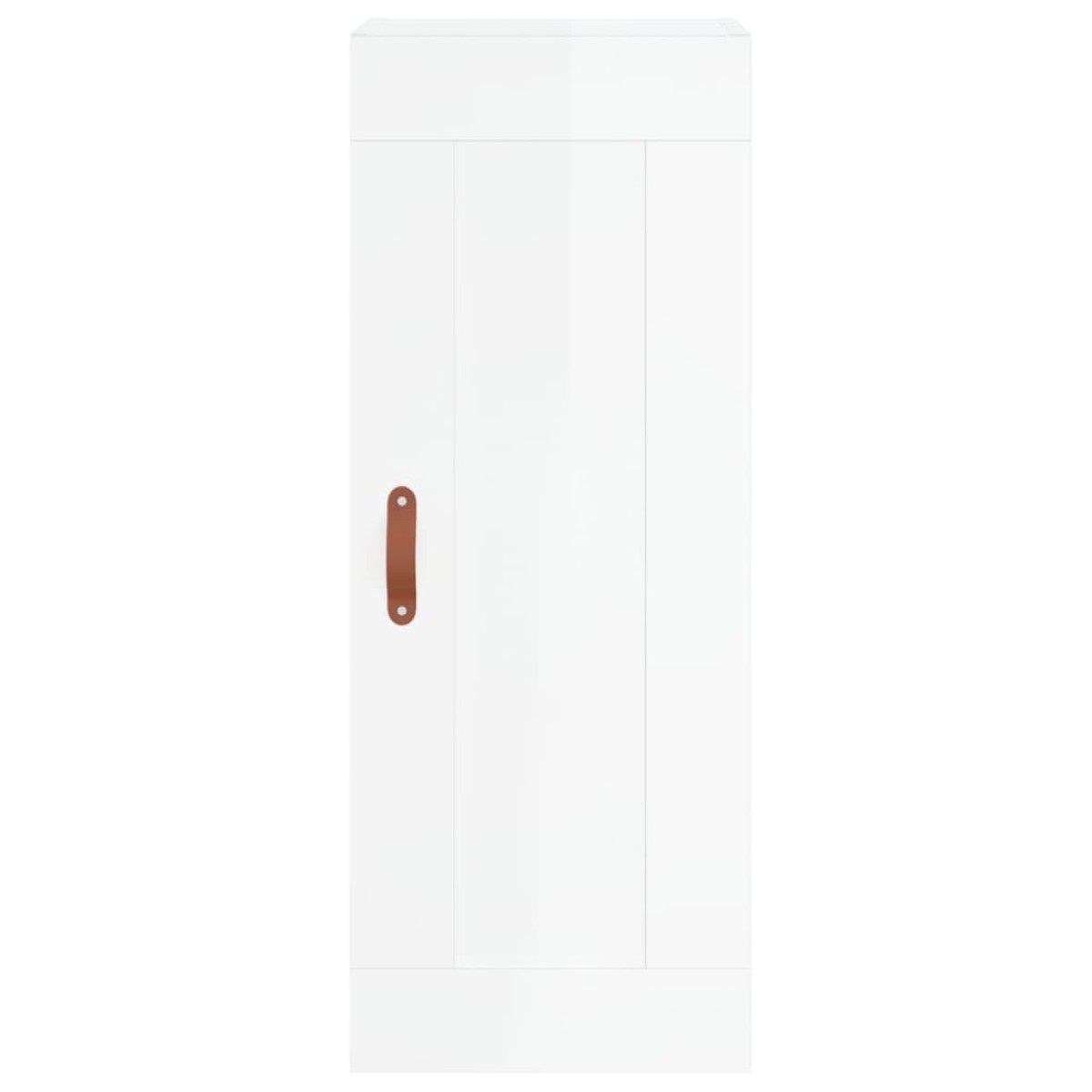 vidaXL Ντουλάπι Γυαλ. Λευκό 34,5 x 34 x 180 εκ. από Επεξεργασμένο Ξύλο