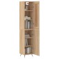 vidaXL Μπουφές Sonoma δρυς 34,5 x 34 x 180 εκ. από Επεξεργασμένο Ξύλο
