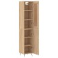 vidaXL Μπουφές Sonoma δρυς 34,5 x 34 x 180 εκ. από Επεξεργασμένο Ξύλο