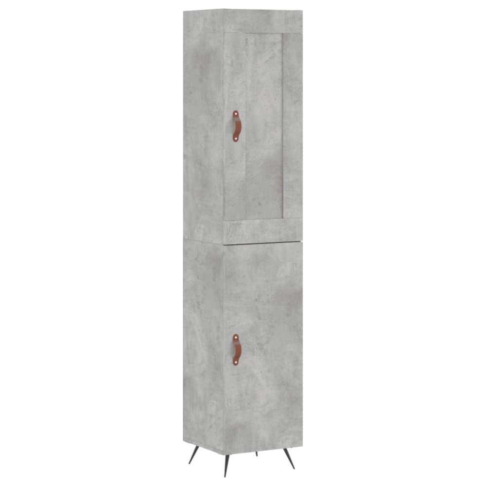vidaXL Ντουλάπι Γκρι Σκυροδέματος 34,5x34x180 εκ. Επεξεργασμένο Ξύλο