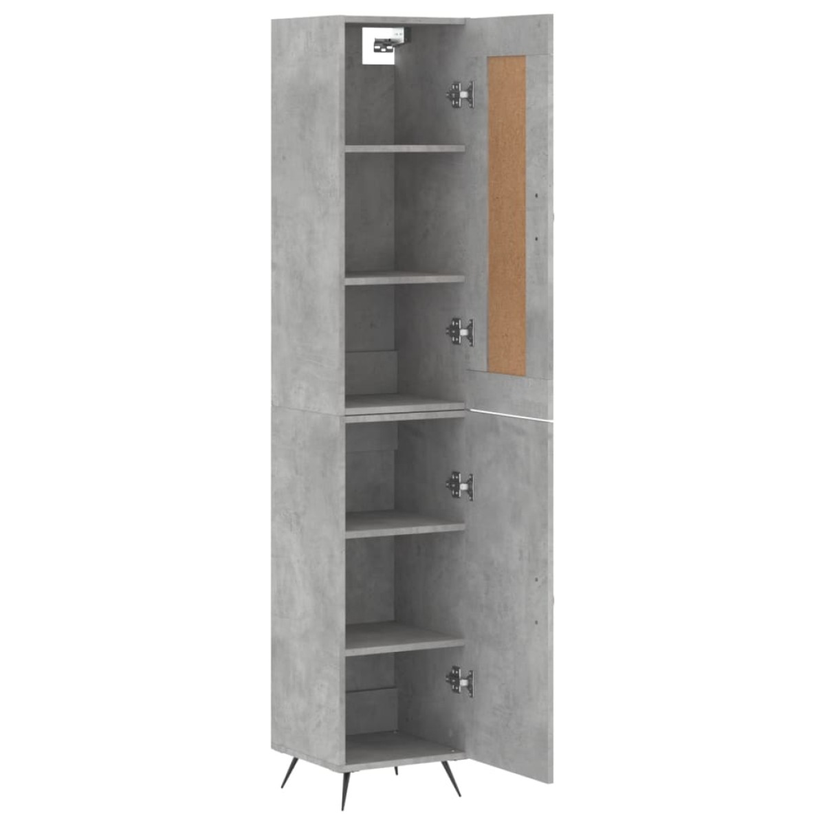 vidaXL Ντουλάπι Γκρι Σκυροδέματος 34,5x34x180 εκ. Επεξεργασμένο Ξύλο