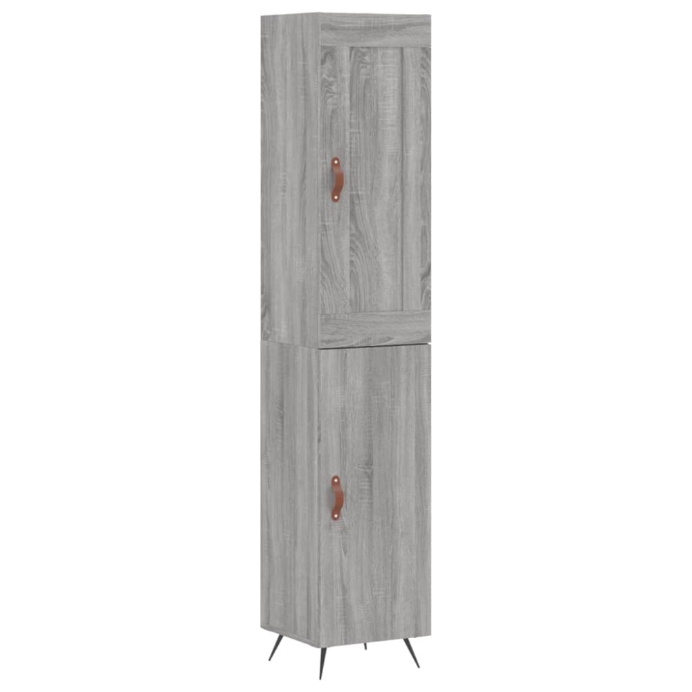 vidaXL Μπουφές Sonoma Γκρι 34,5 x 34 x 180 εκ. από Επεξεργασμένο Ξύλο