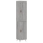 vidaXL Μπουφές Sonoma Γκρι 34,5 x 34 x 180 εκ. από Επεξεργασμένο Ξύλο