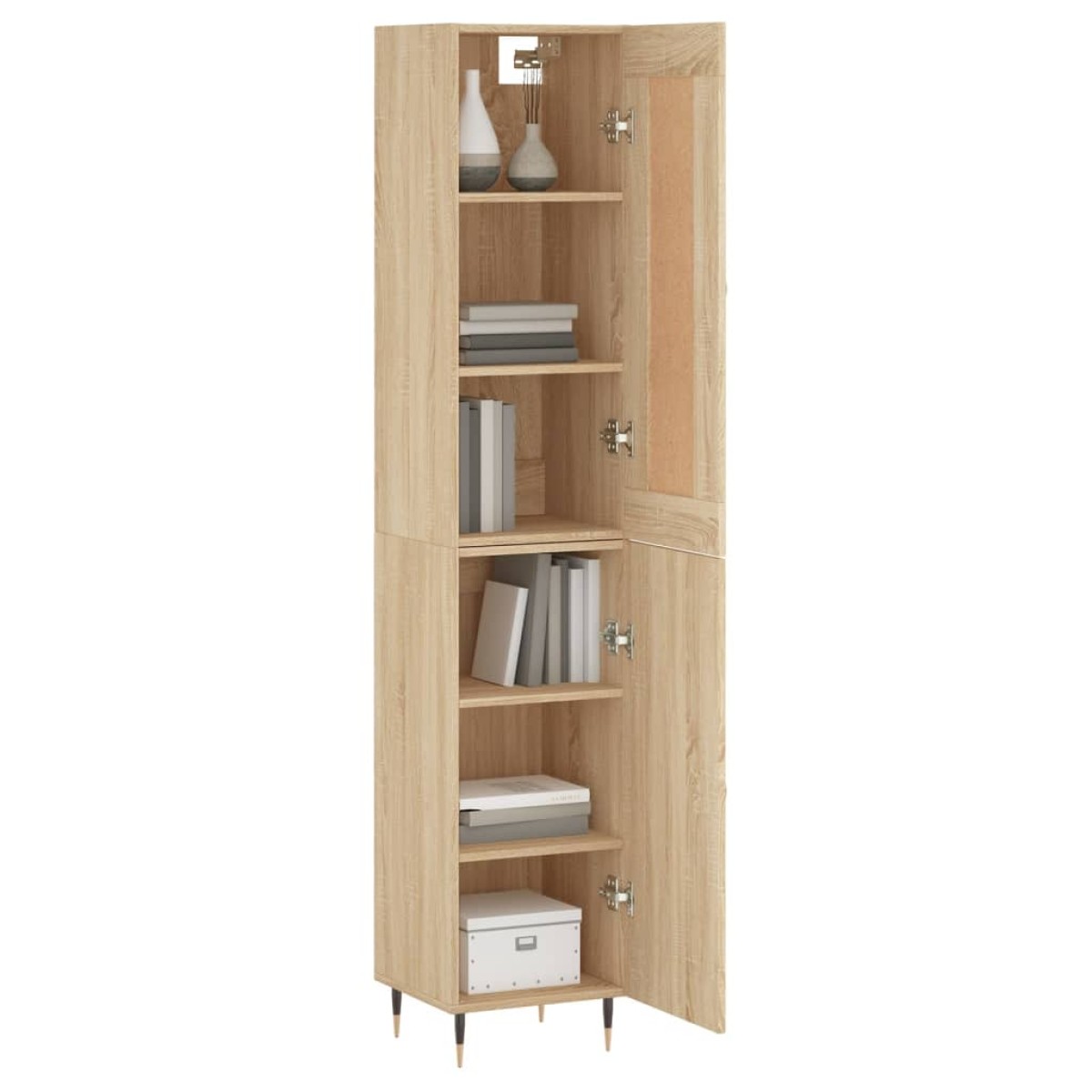vidaXL Μπουφές Sonoma δρυς 34,5 x 34 x 180 εκ. από Επεξεργασμένο Ξύλο