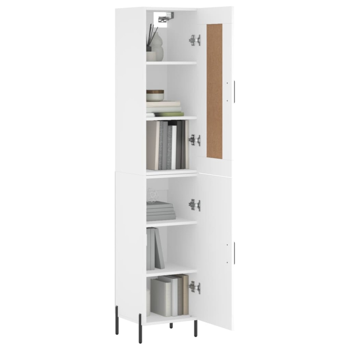 vidaXL Ντουλάπι Λευκός 34,5 x 34 x 180 εκ. από Επεξεργασμένο Ξύλο