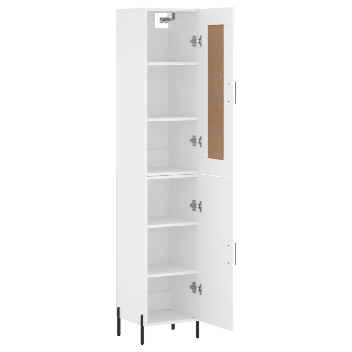 vidaXL Ντουλάπι Λευκός 34,5 x 34 x 180 εκ. από Επεξεργασμένο Ξύλο